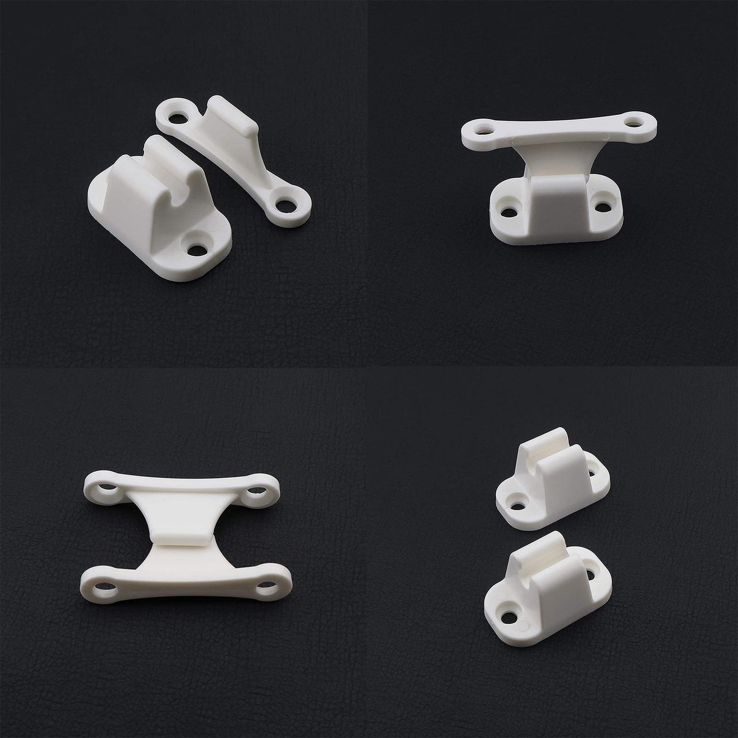 2x Caravan RV Motorhome Camper Main Door Gate Push Catch Retainer Clip Holder Stay Spacer Caravan Boat Accessories White Nylon