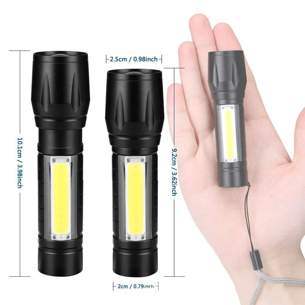 Portable Rechargeable Zoom LED Flashlight XP-G Q5 Flash Light Torch Lantern 3 Lighting Modes Camping Light Mini Led Flashlight