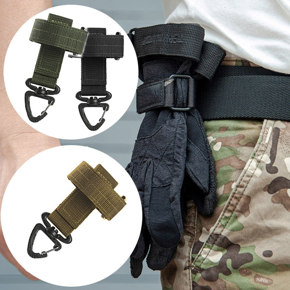 Multi-purpose Nylon Gloves Hook Work Gloves Safety Clip Outdoor Tactical Climbing Rope Camping Hanging Buck  Outdoor Camping