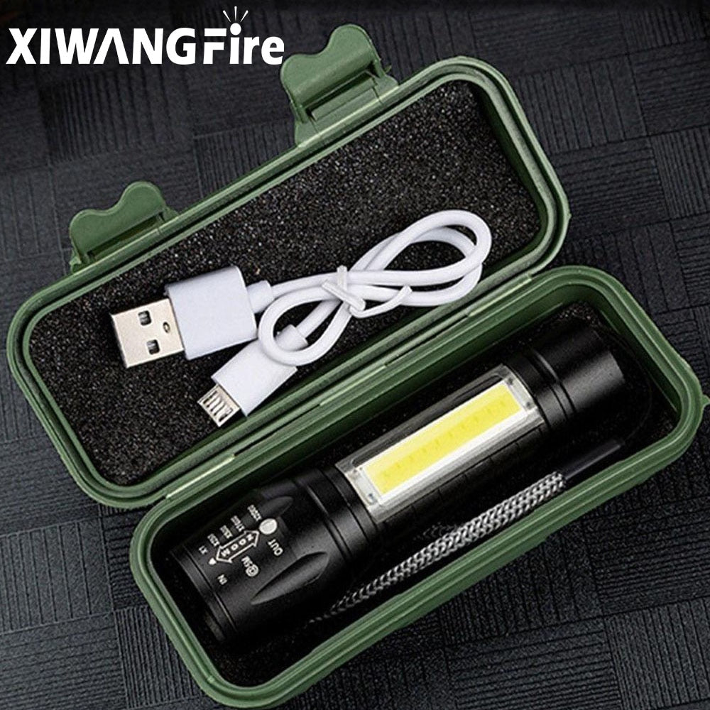 Portable Rechargeable Zoom LED Flashlight XP-G Q5 Flash Light Torch Lantern 3 Lighting Modes Camping Light Mini Led Flashlight