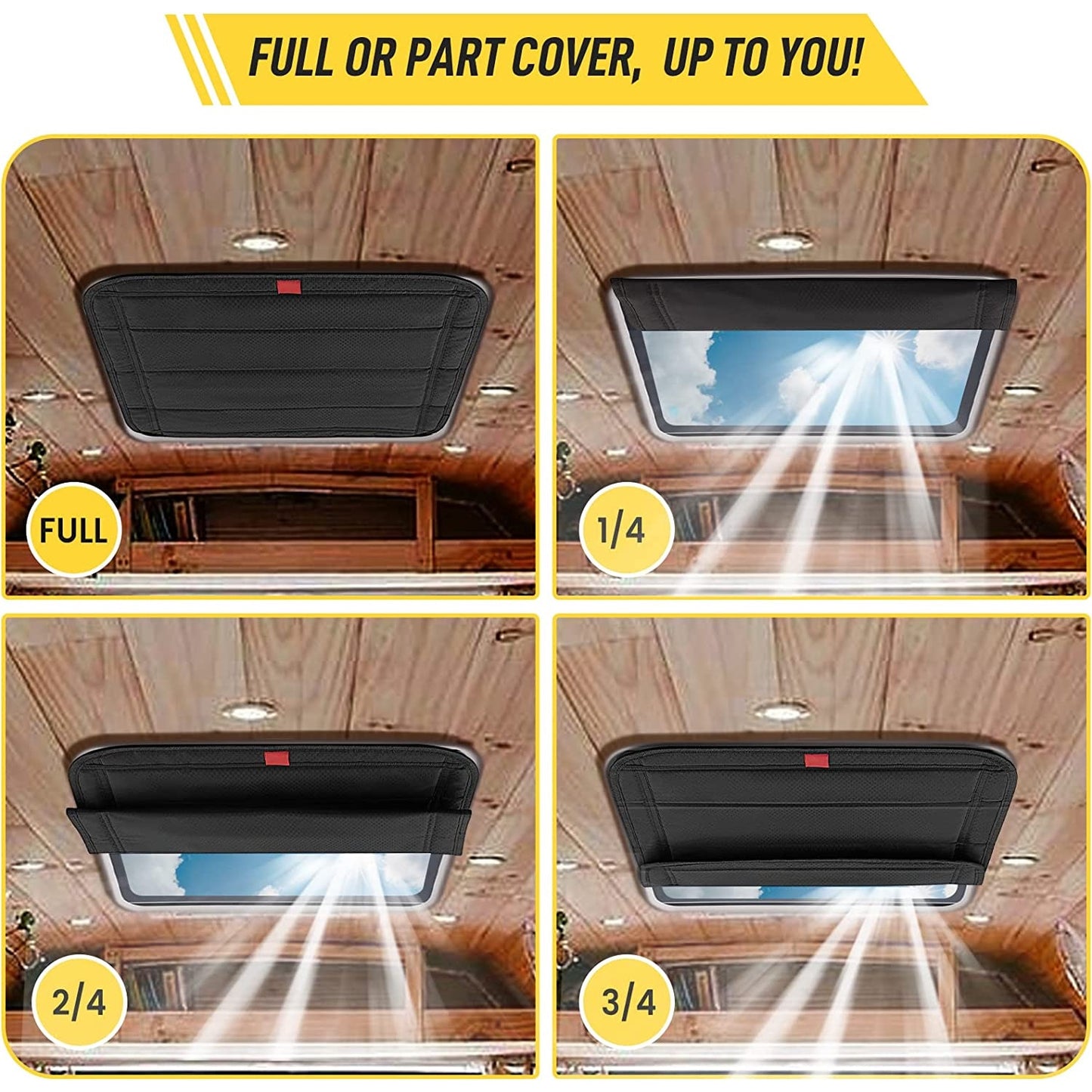 RV Vents Skylight Insulator Cover Waterproof Blackout Covers, for Campers Travel Trailers Foldable Sun Shade 41cm x 41cm/62cm