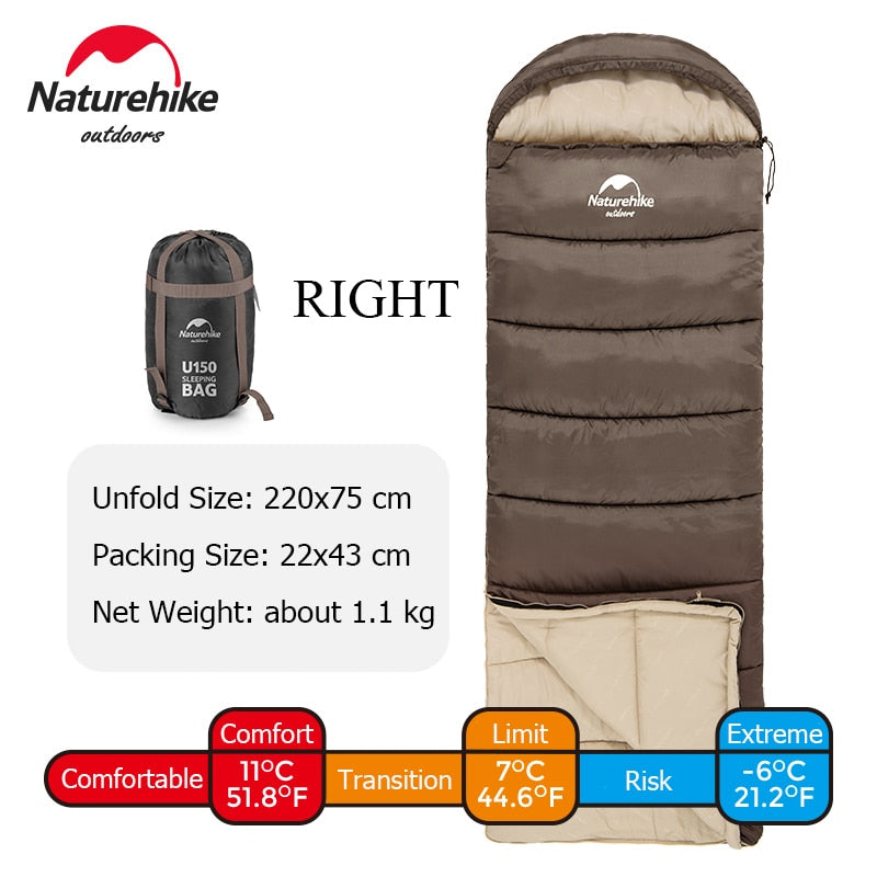 Naturehike Sleeping Bag Ultralight Compact Potable Envelope Winter Sleeping Bag Cotton Quilt Travel Outdoor Camping Sleeping Bag