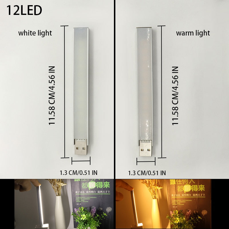 Portable LED Lights USB Night Light Room Decor Mini Table Desk Lamp Flashlight for Power Bank Laptop Camping Reading Lightiing